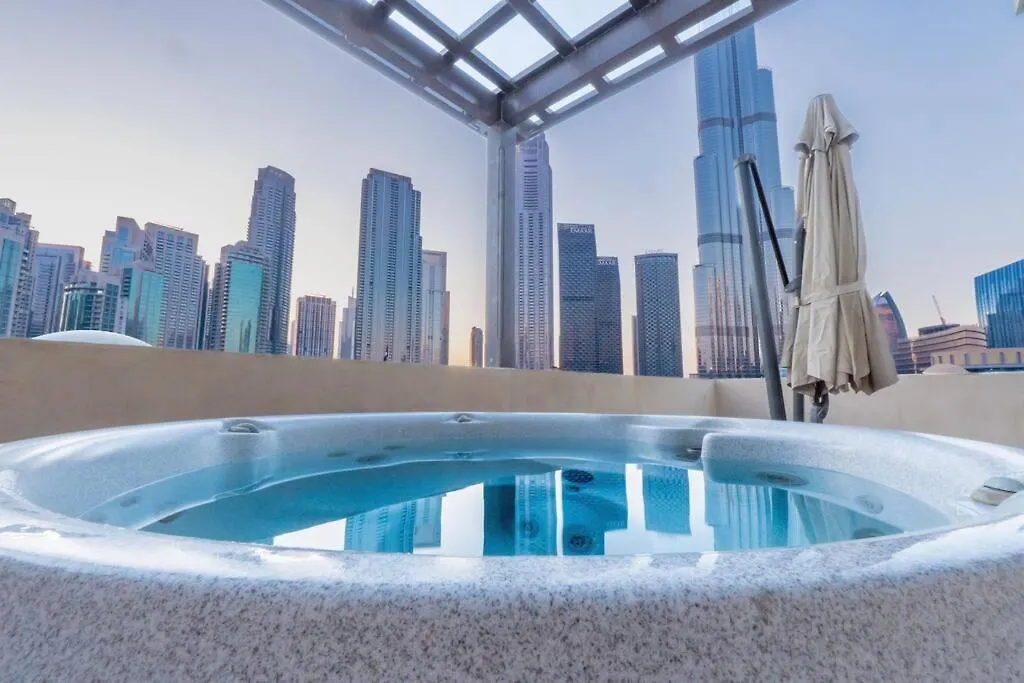 Full Burj Khalifa Views 1Bdr With Private Hot Tub Apartment Dubai